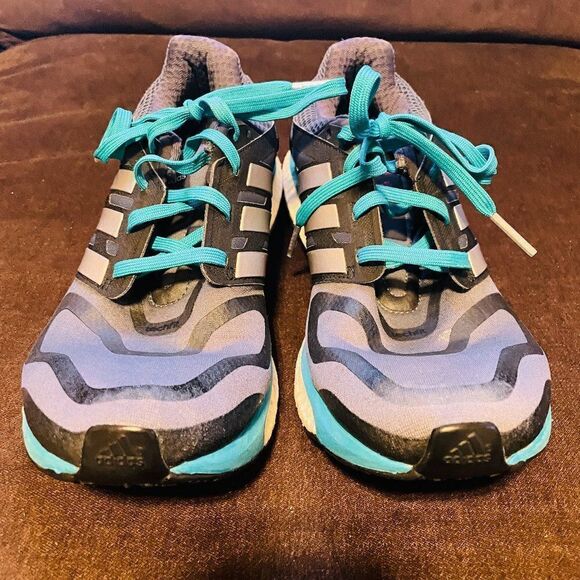 Very Good Adidas UIltraBoost Ultra Boost 10 US 42 2/3 EUR Grey Turquoise - Picture 2 of 6